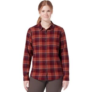 Royal Robbins Red and Orange Plaid Shirt